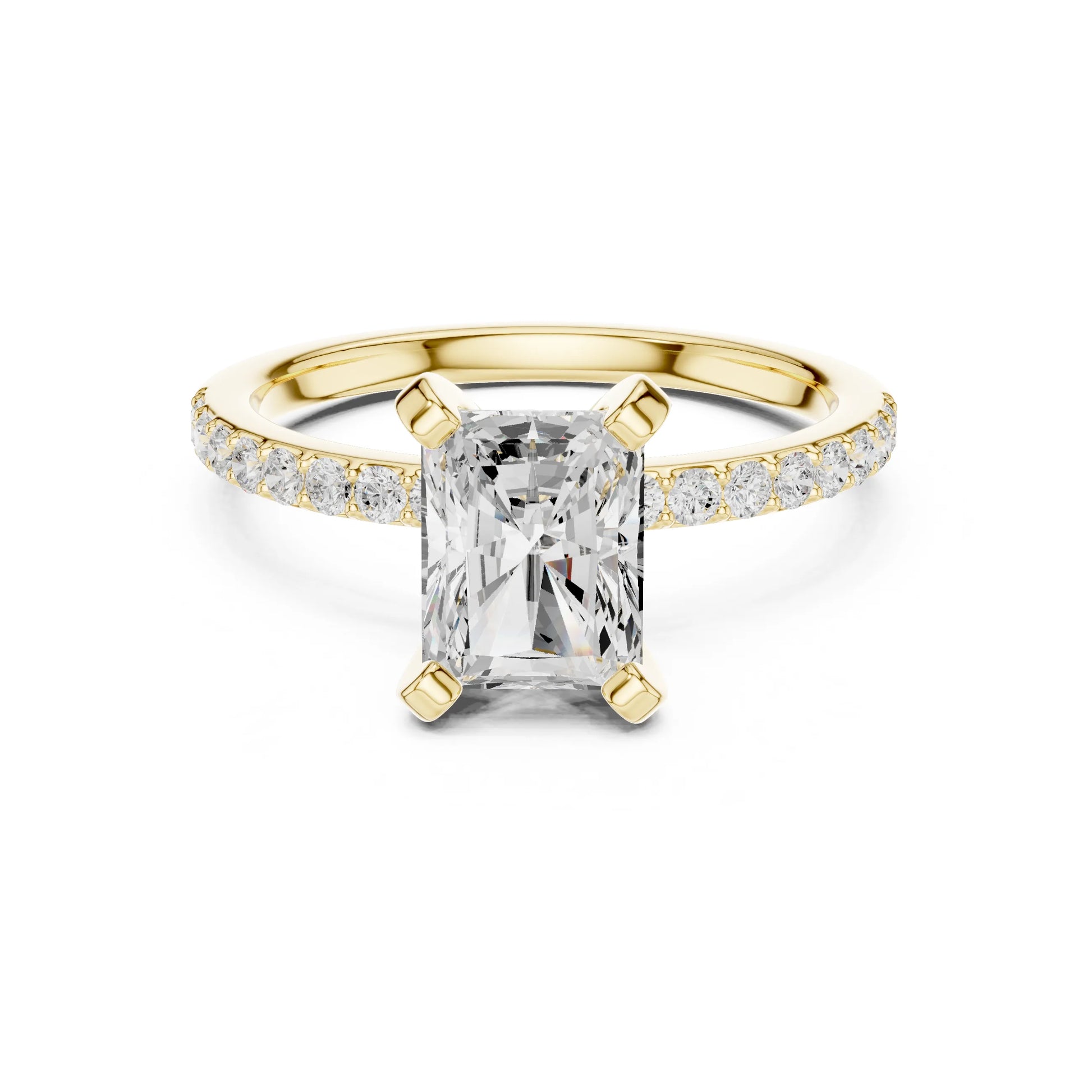 Niharika 2ct Radiant Moissanite Solitaire Diamond Ring for her