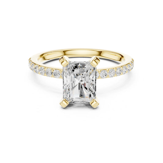 Niharika 2ct Radiant Moissanite Solitaire Diamond Ring for her