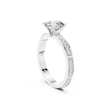 Load image into Gallery viewer, Moissanite Diamond ring with a white background