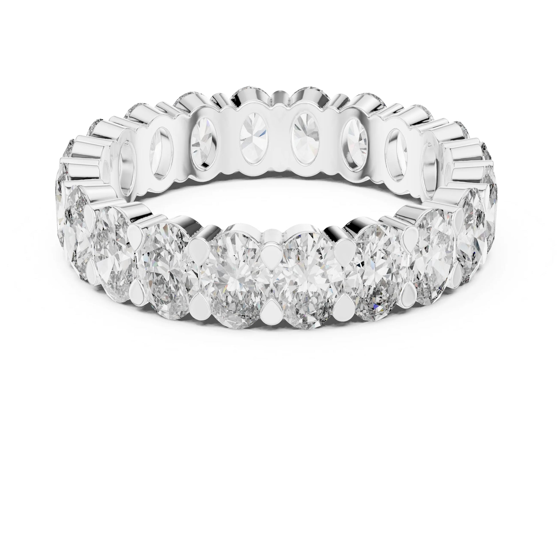 moissanite Diamond ring with a white background