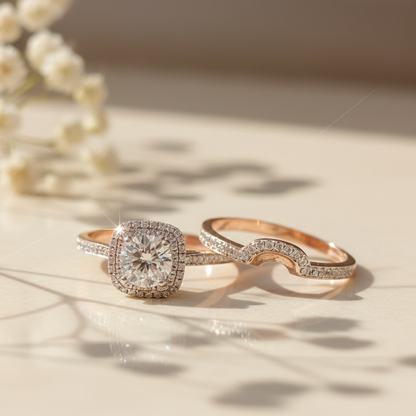 Leora Diamond Silver Stack Ring for Women