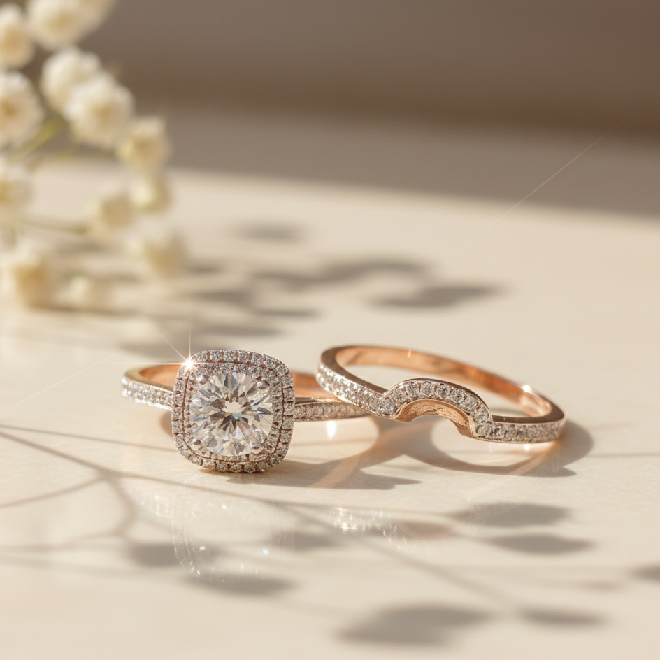 Leora Diamond Silver Stack Ring for Women