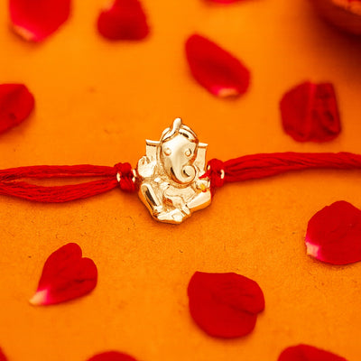 SO Ganeshji Silver Rakhi