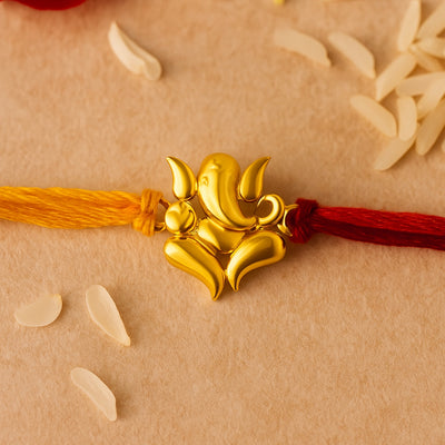 BE Ganeshji Silver Rakhi