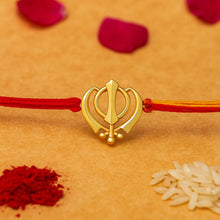 Load image into Gallery viewer, Khanda Silver Rakhi