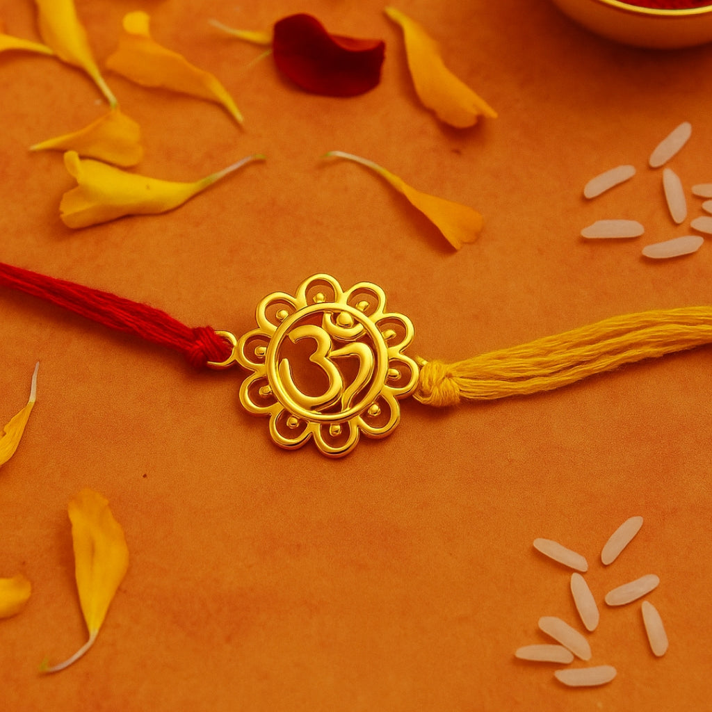 F- OM Silver Rakhi