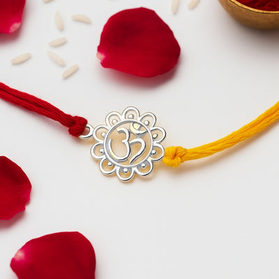 F- OM Silver Rakhi