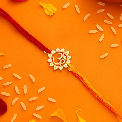 FL- OM Silver Rakhi