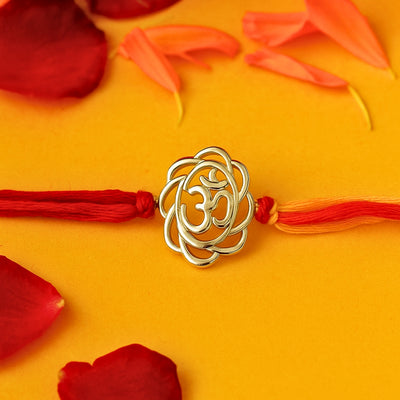 TH- OM Silver Rakhi