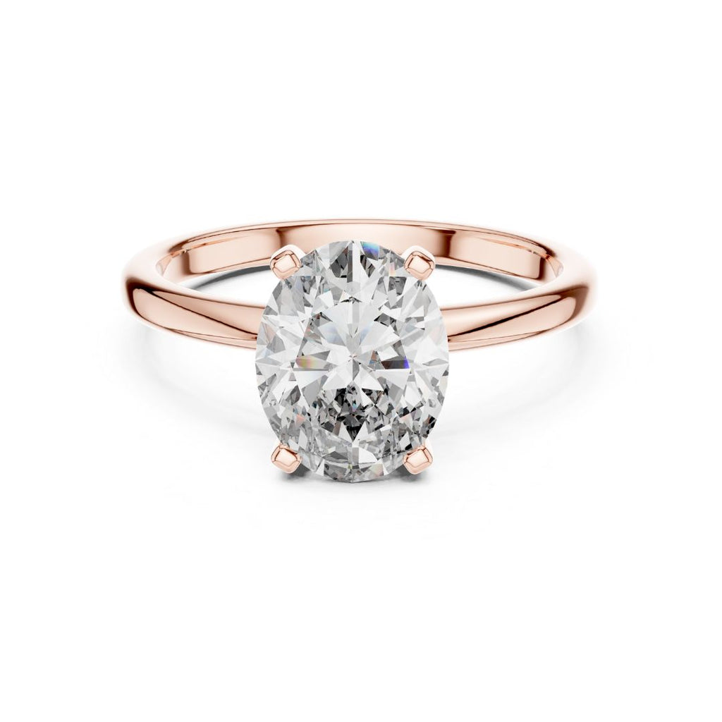 Riya 2ct Oval Moissanite Solitaire Diamond Ring for her