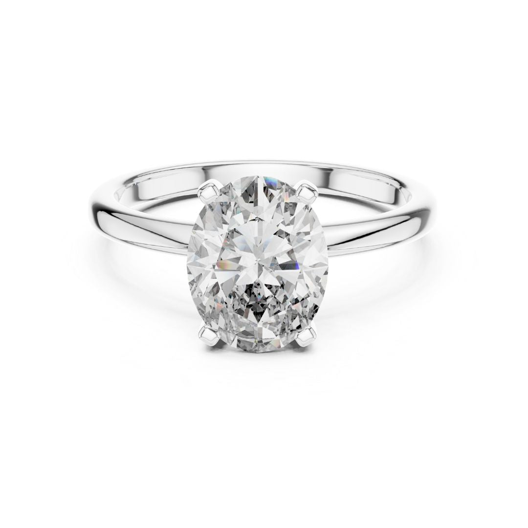 moissanite Diamond ring on a white background