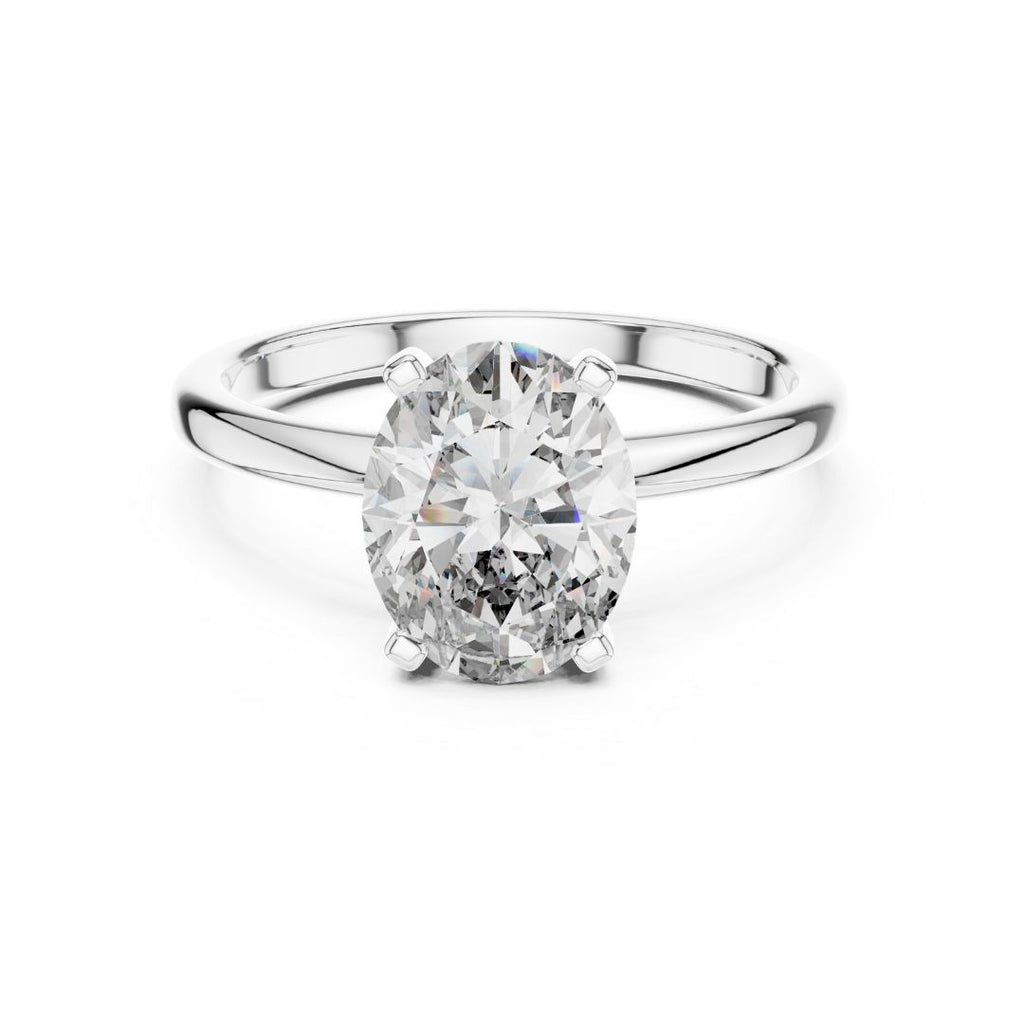 moissanite Diamond ring on a white background