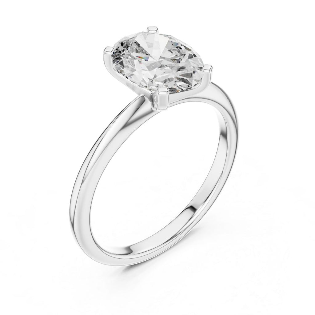 moissanite Diamond ring with a white background