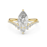 Saira 2ct Pear Moissanite Solitaire Diamond Ring for her