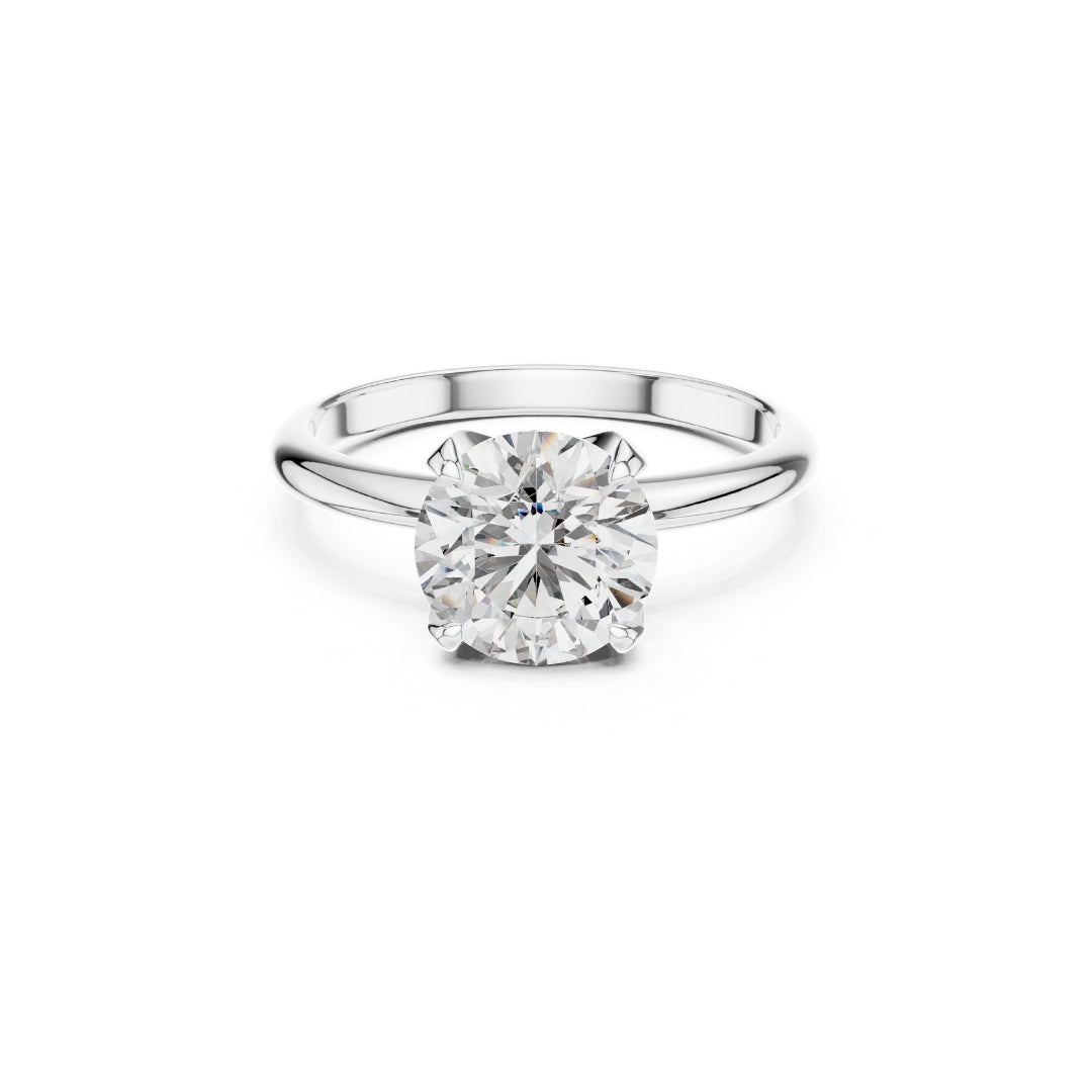 1ct moissanite Diamond ring on a white background
