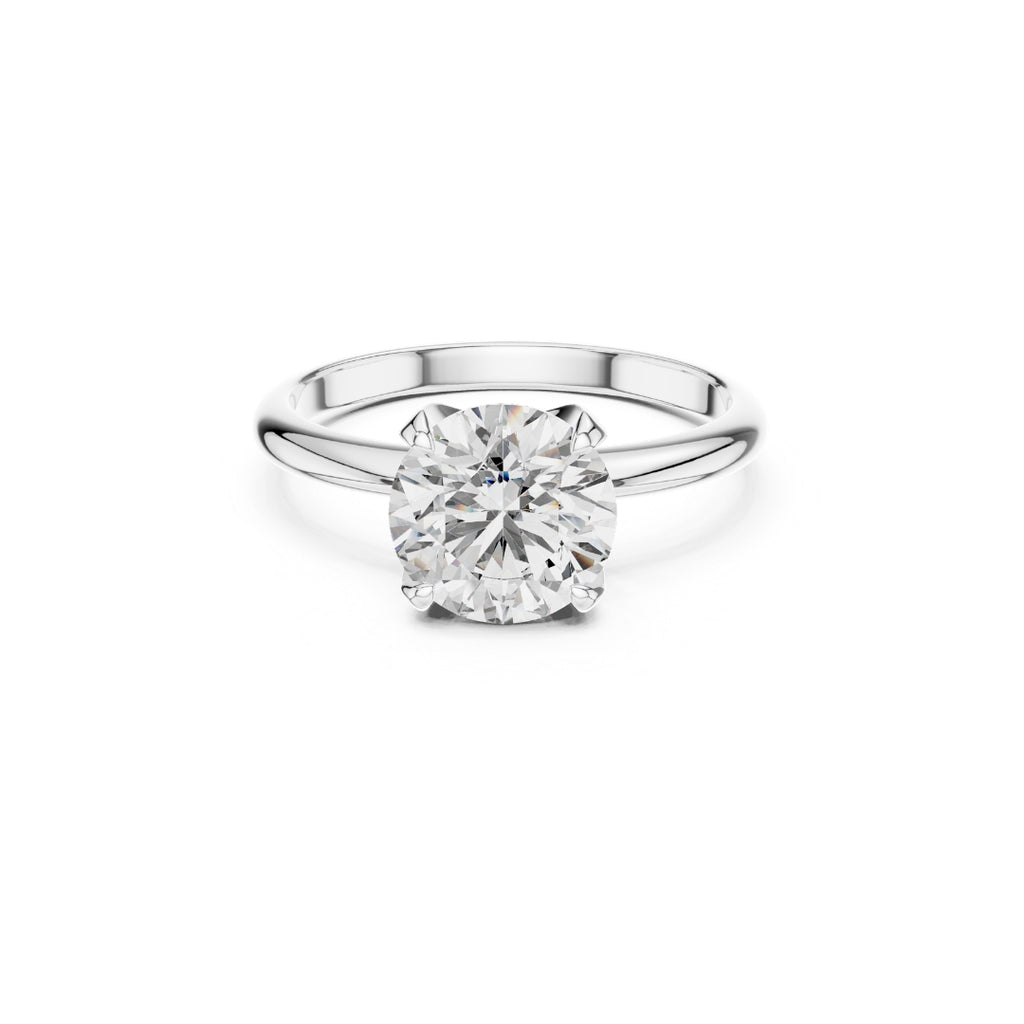 1ct moissanite Diamond ring on a white background