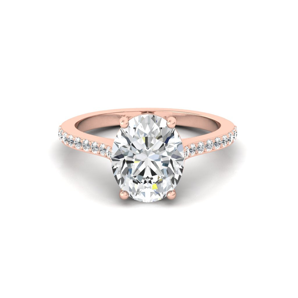Oval Cz Solitaire Ring