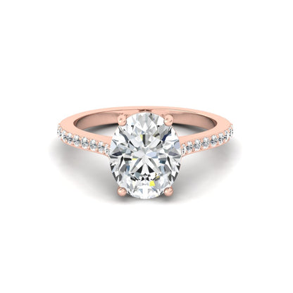 Oval Cz Solitaire Ring