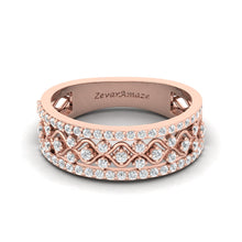 Load image into Gallery viewer, Zevar Amaze Silver ring for Women - Rose Gold
