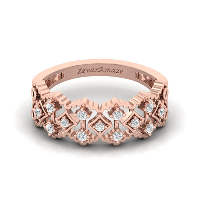 Zevar Amaze Silver ring for her - rose gold