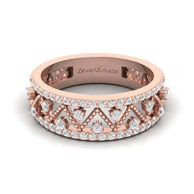 Zevar Amaze Rose Gold Silver Ring for Her