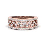Shimmer Cocktail CZ Band Ring