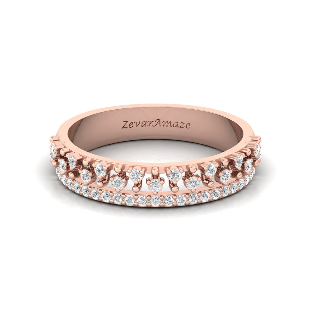  Zevar Amaze Silver Ring for Her - Rose Gold