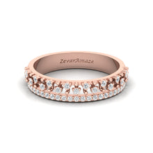 Load image into Gallery viewer,  Zevar Amaze Silver Ring for Her - Rose Gold