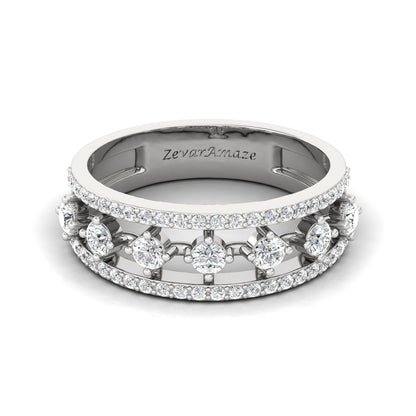 Zevar Amaze Silver Band Ring for Her