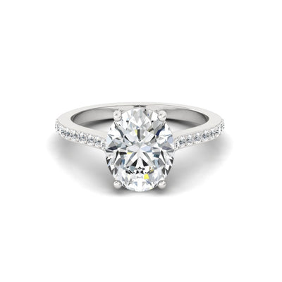 Oval Cz Solitaire Ring