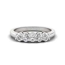 Load image into Gallery viewer, Moissanite Oval Diamond Sterling Silver Band
