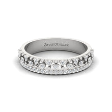 Load image into Gallery viewer, Zevar Amaze Silver Ring for Her - White