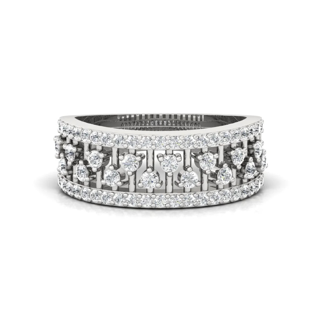 white band ring made in silver 
