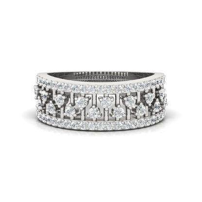 white band ring made in silver 