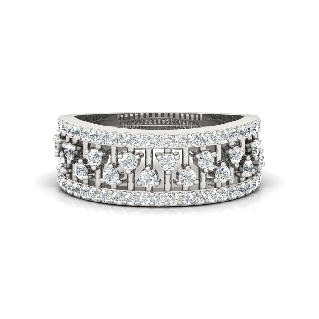 Shimmer Cocktail CZ Band Ring