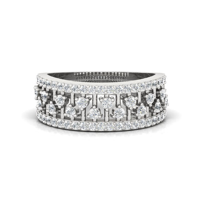 Shimmer Cocktail CZ Band Ring