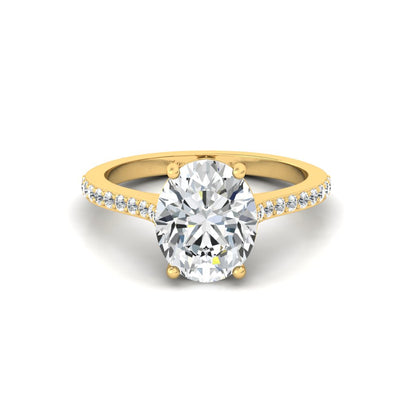 Oval Cz Solitaire Ring