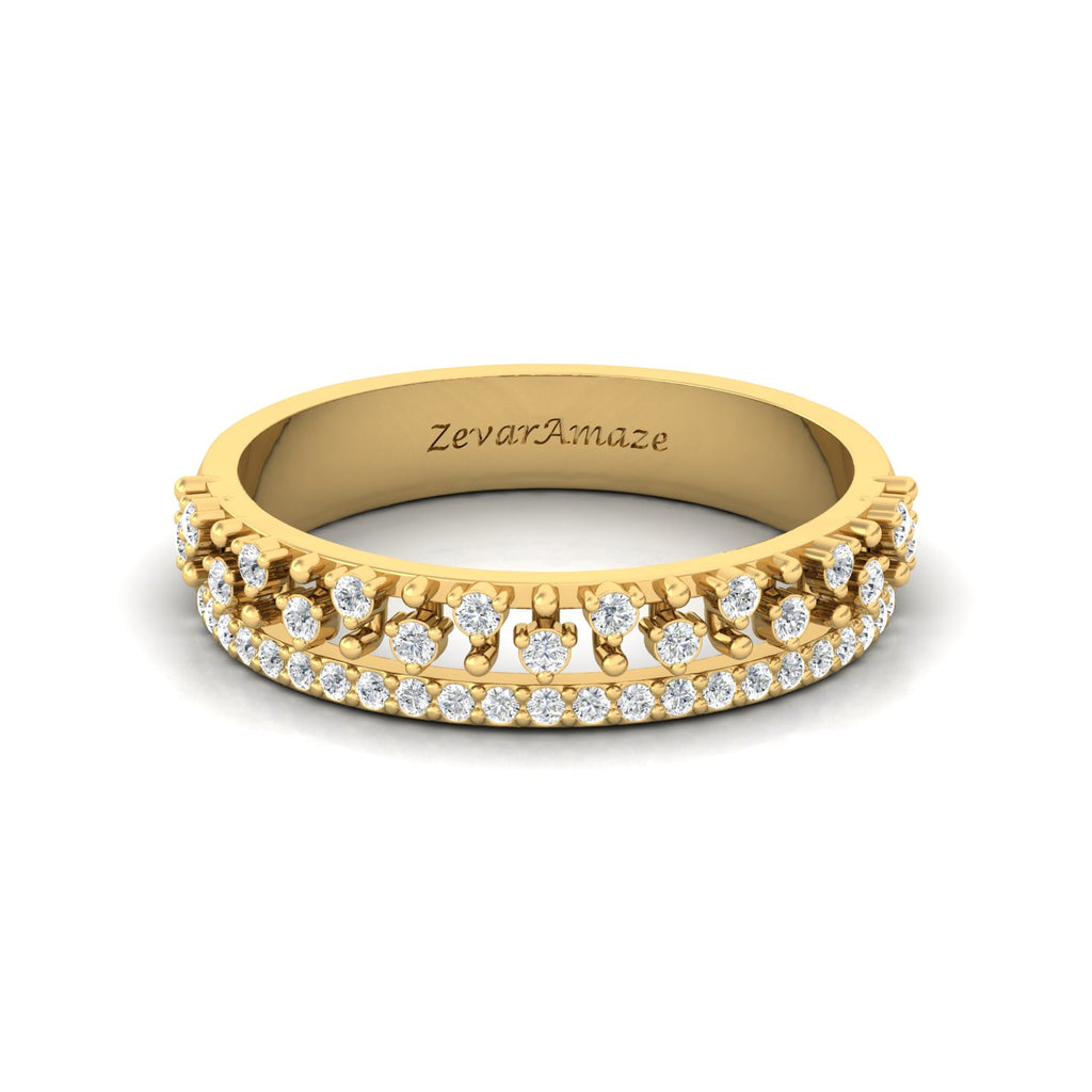 Zevar Amaze Silver Ring for Her - Yellow Gold