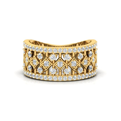 Sterling Silver Moissanite Diamond Band