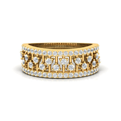 Shimmer Cocktail CZ Band Ring