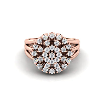 Creative Image of Moissanite Aarya Ring - Rose Gold