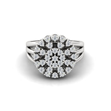 Load image into Gallery viewer, Aarya Multistone Silver Diamond Ring