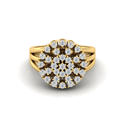 Creative Image of Moissanite Aarya Ring - Yellow Gold