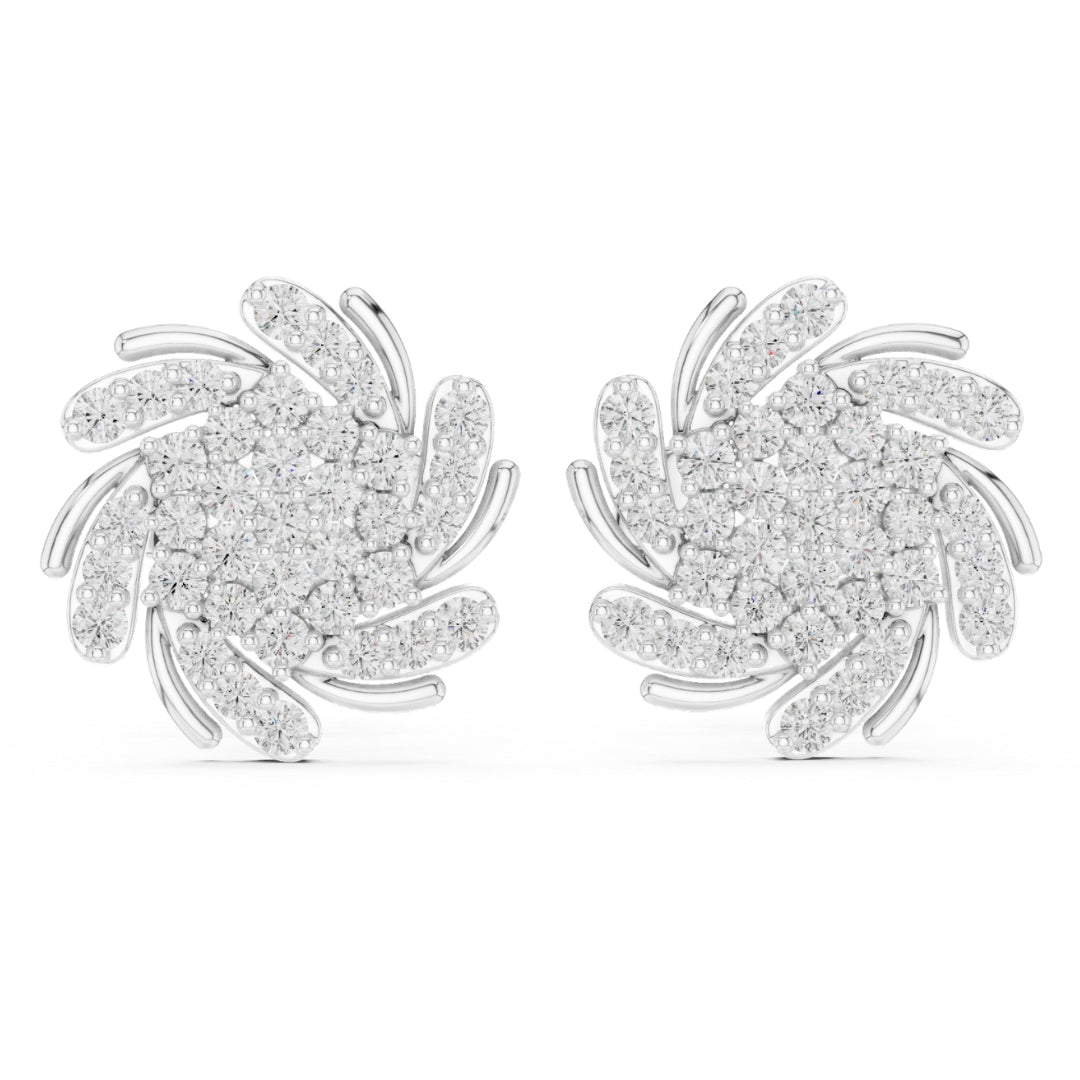 Tara Silver Moissanite diamond Earring for Her silver finish earing
