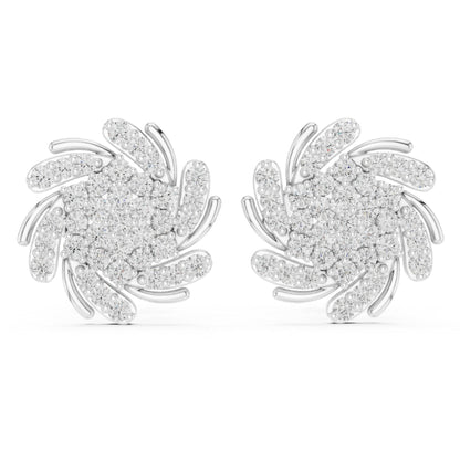 Tara Silver Moissanite diamond Earring for Her silver finish earing
