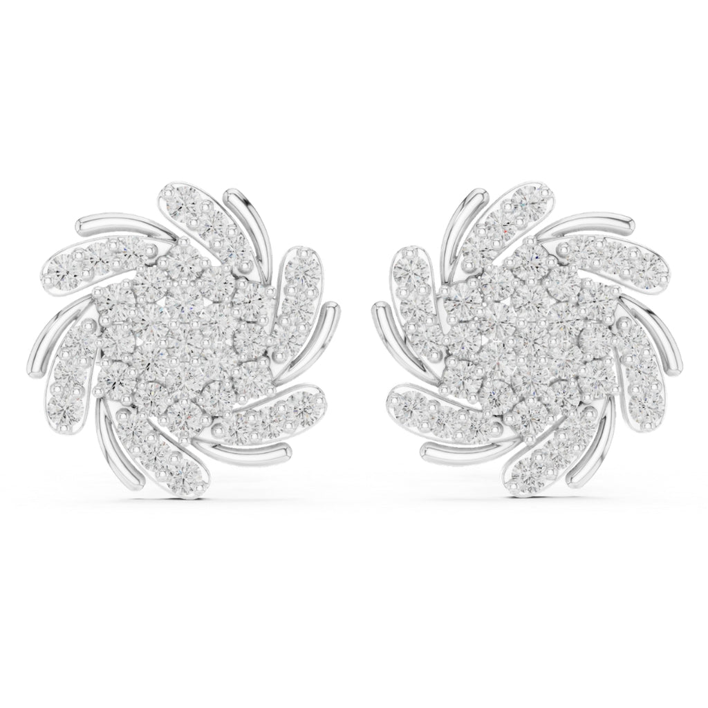 Tara Silver Moissanite diamond Earring for Her silver finish earing
