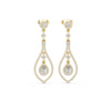 Trisha Silver Moissanite Dangler Earring for Her