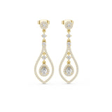 Trisha Silver Moissanite Dangler Earring for Her