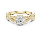 Vanya 1ct Round Moissanite Solitaire Diamond Ring for her