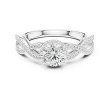 Load image into Gallery viewer, moissanite Diamond ring with a white background